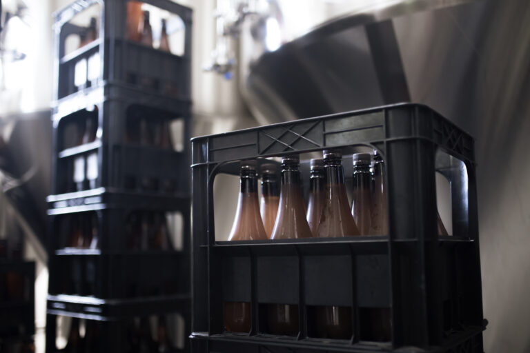 a production of new bottled drinks